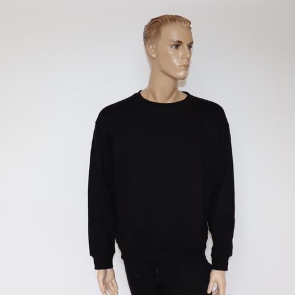 BLACK HEAVY BLEND FLEECE CREW-NECK PULLOVER